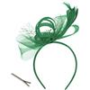 soul young sy soul young Fascinator Cappello da donna Pillbox Cappello con velo Headpiece Feathers Tea Party Matrimonio Derby Gems