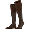 FALKE Oxford Stripe M Kh cotone al ginocchio fantasia 1 paio, Calzini lunghi Uomo, Marrone Terracotta 5035, 43-44
