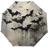 Mexpekil Ombrello pieghevole automatico vintage pipistrello Halloween Auto Open compatto portatile antivento ombrello da viaggio per donne uomini ragazze bambini ragazzi, Multi
