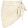 ZAFUL Lato cravatta, spiaggia, sarong pareo, bikini copertura, gonna avvolgente, abito da spiaggia da donna, 1-marrone chiaro, Taglia Unica