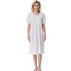 Keyocean Camicia da Notte Donna 100% Cotone Pigiama Estiva a Maniche Corte