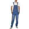 YOUTHUP Salopette da Uomo Jeans Blu Stone Washed Pantaloni Casual Allentati con Tasca da Lavoro, Blu chiaro, S