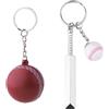 Guqqeuc Palla da cricket antistress palla portachiavi regali per migliore amica amicizia regali per figlia figlio cricket compleanno regali di Natale, bianco, S