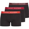 Tommy Hilfiger Uomo Pantaloncini Boxer Confezione da 3 con Fascia con Logo, Multicolore (Hot Heat/Med Red/DP Rge), M