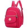Laneko Mini zaini in nylon per le donne piccolo zaino borsa leggero mini zaino casual da viaggio, Piccolo zaino borsa B - rosso, Height:12.6(32CM) Bottom width: 10.6(27cm)