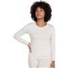 LAPASA Pacco da 2 o 1 Maglia Termica Donna Manica Lunga Fodera in Micro Pile - Pigiama Abbigliamento Intimo Canottiera Calda Elastica Traspirante Sportiva Bianco con Puntini Neri(Caldo) M