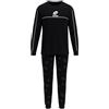 Lotto Pigiama Donna Lungo in Caldo Cotone LP6113 (IT, Testo, S, Regular, Regular, Standard, Nero)