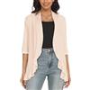 GLEENOD Cardigan Donna Maniche 3/4 Aperto Davanti Maglia Leggera