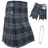 Kilt Mania Kilt da uomo - Tartan scozzese tradizionale 5 iarde 16oz lana acrilica premium, kilt tartan fatti a mano con 3 cinturini in pelle - Include flash per kilt e spilla per kilt, Belly Button 52