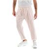 Giosal Pantalone Uomo Lungo Elastico Riga Larga Coulisse in Vita Cotone Made in Italy