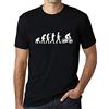 Ultrabasic Uomo Maglietta Evoluzione del Ciclismo - Evolution of Cycling - T-Shirt Stampa Grafica Divertente Vintage Idea Regalo Originale alla Moda Nero Profondo 5XL