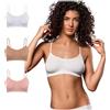 FOCENZA Reggiseno Donna Senza Ferretto Microfibra Spalla Stretta | 3 Pezzi