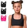FOCENZA Top Sportivo Bambina Microfibra Spalla Larga | 3 Pezzi | Top Bambina Vari Colori | Elasticizzato e Confortevole | per Sport, Ginnastica Artistica e Danza | Made in Italy