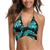 SHEKINI Costumi Donna Halter Push Up Bikini Top Bikini Imbottito Regolabile Croce Straps Costume da Bagno Donna