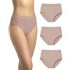 Risalti Slip Donna Vita Alta Microfibra Seamless 3Pz - Mutande Donna Senza Cuciture ed Etichette, Elasticizzate, Traspiranti, Intimo Morbido Effetto Seconda Pelle - Made in Italy