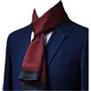 UK_Stone Sciarpa da uomo in 100% pura seta Paisley pied de poule vintage motivo a quadri doppio strato gentiluomini