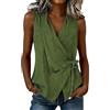 Generico Gilet Donna Cotone Smanicato Estivo - Canotta Estiva Donna Cotone Lino