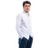 VEQUÈ Camicia Uomo Cotone Bianca Nera Collo Coreana Casual Slim Fit Manica Lunga