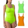 Risalti Canotta Donna Spalla Larga in Microfibra Senza Cuciture 3 Pz | Canottiera Donna Intimo Elasticizzata, Top Traspirante Senza Etichette, Tessuto Morbido e Delicato, Made in Italy