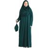 Prien Abito Musulmano da Donna con Hijab, Abaya, Set di Vestito per Preghiera Istantanea, Abbigliamento Islamico, Caftano Dubai Jilbab Burqa