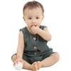 COOKY.D Tuta Senza Maniche Bambino Unisex Neonati in Cotone Abbigliamento Estivo Body per Neonati，12-18 Mesi Verde