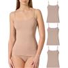 Risalti Canotta Donna Spalla Stretta in Microfibra Senza Cuciture 3 Pz | Canottiera Donna Intimo Elasticizzata, Top Traspirante Senza Etichette, Tessuto Morbido e Delicato, Made in Italy