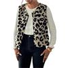 GORGLITTER Gilet senza maniche da donna leggero Leo Gilet Teddy Giubbotto in pile con bottoni Leo Gilet Autunno Inverno, leo, S
