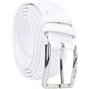 GianMarcoVenturi Cintura In Vera Pelle, Unisex per Uomo e Donna, Made In Italy, Accorciabile, 3,5 cm, Con Scatola