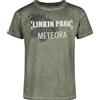 Linkin Park Vintage Uomo T-Shirt Verde 100% Cotone Regular