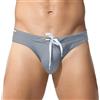 SEAUR Slip da bagno da uomo, sexy, a vita bassa, traspirante, ad asciugatura rapida, sottile, per sport acquatici, EU S-XL, grigio., M