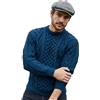 SAOL - maglione in 100% lana merinos irlandese, punto Aran tradizionale, pullover girocollo