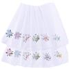 salbsever 12 Pezzi Fazzoletti da Donna in Tessuto di Cotone, Floreali e in Pizzo, Vintage, Ricamati, per Feste di Nozze, Bianco, 28 x 28 cm