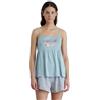 Noidinotte; more than pyjamas Noidinotte - Pigiama Donna in Cotone Leggero Estivo con Top a Bretelle e Pantaloncini con Stampa Coralli Articolo Summer&Fruits - M Azzurro