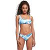 URBAN CLASSICS Bikini Donna Mare, Bikini Donna a Due Pezzi, Slip a Vita Bassa, Reggiseno Asimmetrico e Coppe Estraibili, Colore bianco oceano Taglia XS