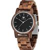 VICVS Orologi in legno da uomo e da donna, noce naturale/legno di ulivo cronografo al quarzo giapponese, cinturino regolabile, sport militari e tempo libero (Walnut-3)