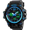 SKMEI Orologio sportivo da uomo, analogico, digitale, impermeabile, con data, settimana, sveglia, tattico