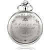 TREEWETO Orologio da taschino personalizzato da uomo e da donna, al quarzo, incisione personalizzata, con catena, confezione regalo, regalo di nozze per groomsman, testimoni marito amore, argento