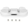 BONKZEBU Stazione di Ricarica Controller per VR2, Dock di Ricarica Doppio con Indicatore LED, Supporto Magnetico a Rapida per Controller PS VR2 Sense, Materiale ABS Bianco