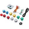 BONKZEBU Set di Joystick per Giochi Fai-da-te Pannello di Controllo Chip per Computer USB di Alta qualità per Pulsanti Gamepad/PC con Luce per i Fan di