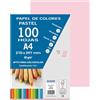 DOHE 30191 - Confezion di 100 fogli A4, 80 g, colore: rosa pastello