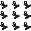 JRSHIRLEYLTD 40 pezzi clip per rilegatura, clips piccolo bulldog, clips neri per carte graffatte, nero, per scuola, casa, ufficio, foto, mini graffette da ufficio