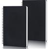 Yarotm Quaderno a Righe A5-2 PCS Nero Quaderni a Spirale - 100GSM Taccuino A5-14x21cm Block Notes A5-60 Fogli/120 Pagine Quaderni a Righe - Blocco Note Diario di Viaggio