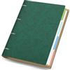 Yarotm Quaderno ad Anelli A4-21.5x28cm Taccuino Raccoglitore Righe 7mm -150 Fogli 100GSM Quaderno a Righe Ricaricabile - A4 Spirale Notebook Block Notes - Verde Scuro Pelle PU