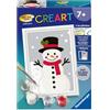 Ravensburger CreArt, Malen Nach Zahlen Kinder - Schneemann Snowy: mit Silberfarbe!