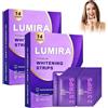VLSVLS Lumira Strisce Sbiancanti, Viola Sbiancamento Denti Professionale, 14 PCS Teeth Whitening Strips, Sbiancamento Denti Rapido a Casa (2 Box)