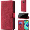 CaseGla Cover per Xiaomi Redmi Note 9S/9 Pro, Rosso | Blocco RFID, Portafoglio Pelle PU, Flip Libro, Porta Carte, Magnetica Libretto, Antiurto Protezione Completa