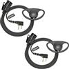 HYSHIKRA Cuffie Walkie-Talkie con Microfono PTT a 2 Pin, compatibile con Midland G7 Pro G8 G9 Pro M24 M24 Plus M48 M99 G6 XT G7 XTR per personale di sicurezza e guardie del corpo (Forma D, 2)