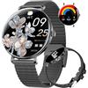 LIGE Smartwatch Da Donna, 1,43 HD Ultra-sottile AMOLED Chiamata Bluetooth, Salute Delle Donne/100+ Modalità Sportive, 100+ Quadranti,Promemoria Messaggio,5ATM Impermeabile,Memoria 128 MB, Con Android iOS