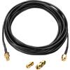 Greluma 5m cavo coassiale SMA maschio a SMA femmina Bulkhead RG174 + Kit adattatore coassiale RF da 2 pezzi per attrezzatura SDR Antenna Ham Radio, Antenna 3G 4G LTE, ADS-B, GPS