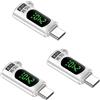Powice 3 adattatori da 80 Gbps 240 W USB C a USB C, adattatore USB C con display e display LED, 8 K60 HZ tipo C Output Power MAX 48 V/5 A per iPhone15/15 Pro/15 Pro MAX, Galaxy S23/S22 e altri